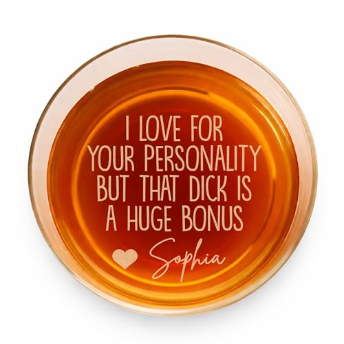 Personality and Huge Bonus Custom Whiskey Glass, Naughty Engraved Rocks