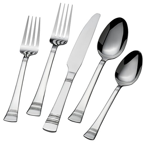 International Silver Kensington 51-Piece Stainless Steel Flatware Set, Service for 8