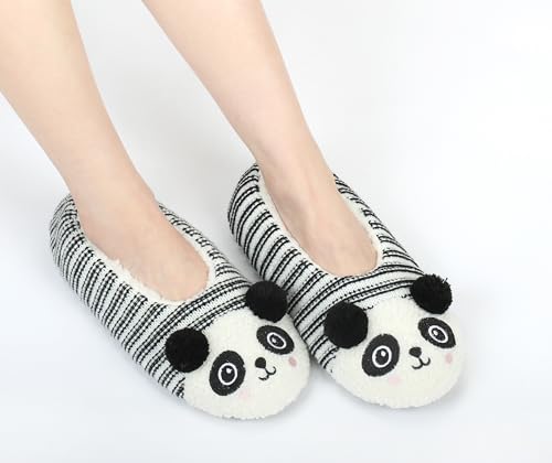 Image of DICUIRD Womens Animal Slipper Socks Non Slip Gripper House Slippers
