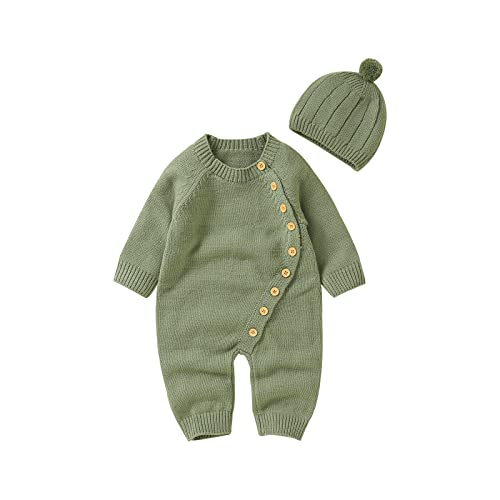 Newborn Baby Girls Boys Sweater Jumpsuit Winter...