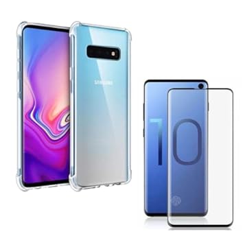 Capa Capinha Anti Impacto + Película Premium 9D Cerâmica Compatível Com Samsung Galaxy S10 tela de 6.1 Polegadas - (Hard Glass Store)