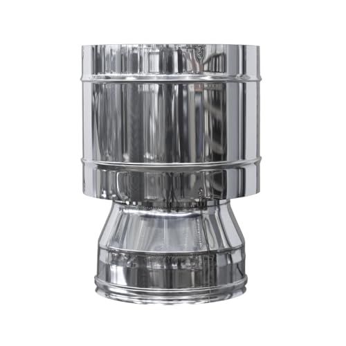 Comignolo Cappello a Botte Coibentato Doppia Parete in Lana di Roccia - in Acciaio Inox AISI 304 BA SP. 5/10 – per Camini (Ø150-200 mm)