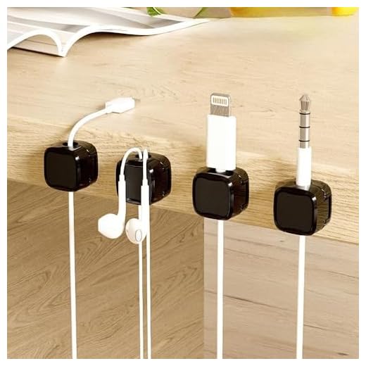 10PCS Cable Organizer for Desk and Wall Charging Cable Holder Data Cord Organizer for Home Office Cable Management (Black)