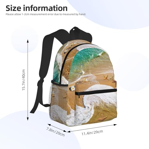 Sac à dos voyage étoiles de mer noir One Size polyvalent
