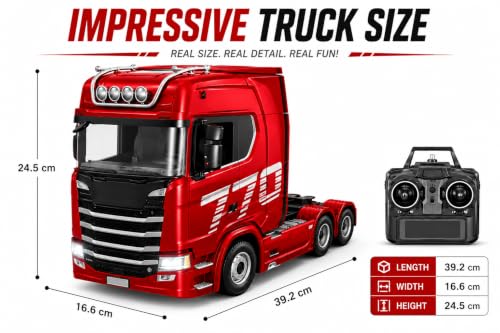 Image of RC Truck 2.4GHz Remote Control Truck with LED Lights, Sound & USB Charging.
