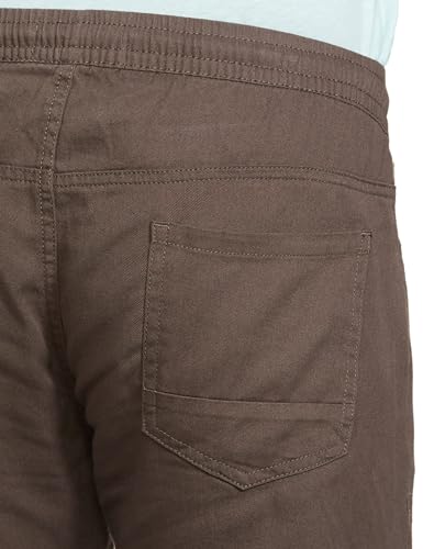 Image of The Indian Garage Co Men Slim Fit Solid Mid-Rise Joggers