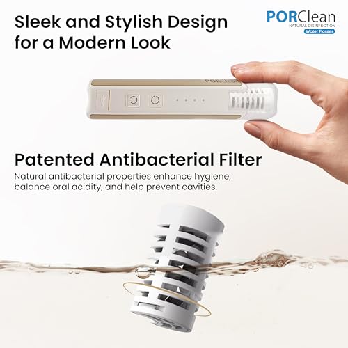 Image of Water Flosser for Teeth Cleaning - THIN601PRO Dental Water Flosser, Oral Irrigator with 4 Tips, 160 PSI, 4 Modes, Dual Tanks, IPX7 Waterproof, Zero Residual Technology Flosser - ANTIBACTERIAL FILTER