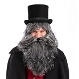 teatro costume da bagno - LOOK SCENICO E CARATTERISTICO – Parrucca con barba grigia lunga stile Mangiafuoco, perfetta per creare un personaggio teatrale d’impatto