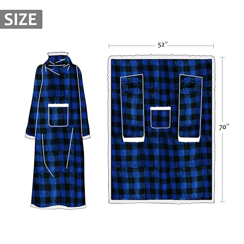 Image of Catalonia Sherpa Wearable Blanket with Sleeves and Pocket for Adults