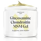 Supplement Spot Glucosamine Chondroitin MSM Gel (4 oz) - with Glucosamine, Chondroitin, MSM & Bromelain to Support Joint Health– for Women & Men (90 Day Supply)