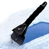 WYOSMALL Eiskratzer für Auto mit Schneebesen, Enteiser & Schneeschippe Auto, Multifunktions Schneeräum-Set für Frontscheibe, Seitenscheiben & Dach