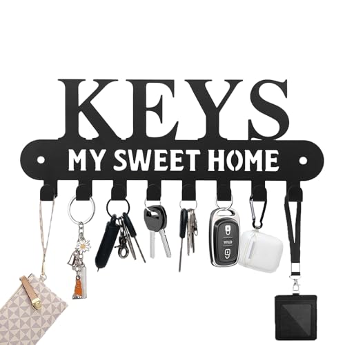 YAYANGATMG Key Holder Wall Mount for Entryway & Hallway – Stylish Organizer with 8 Hooks – Easy Installation, Durable Design (1)