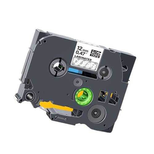 �������C�G���[��12mm�u���b�N���x���e�[�vTZE 231 TZE-MQY31 TZE-MQ531 TZE-MQE31 TZE-MQF31 TZE-MQG31���x�����[�J�[1000�t�B�[�g�ƌ݊���(White on Clear)