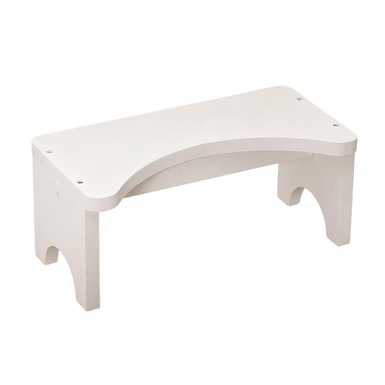 Oshhni Taburete de Madera para Inodoro, Taburete de baño, reposapiés, portátil, para Ponerse en Cuclillas para niños y Adultos, Blanco
