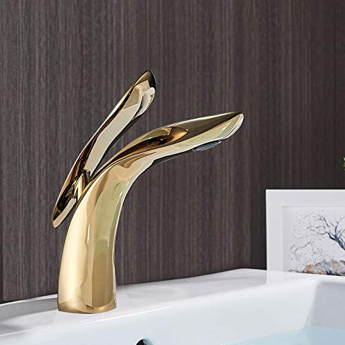 Robinets de bassin or mitigeur chaud et froid pour lavabo de salle de bains