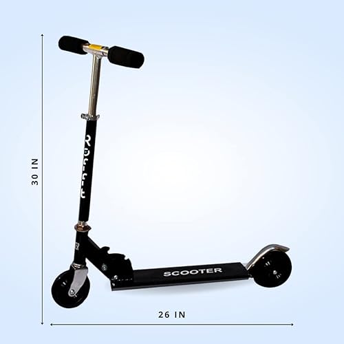 Miniatura 3 de Patinete para niñas y niños de 2 a 5 años, ligero, plegable, marco de metal y manubrio ajustable, plegable para ciclistas de hasta 145 libras