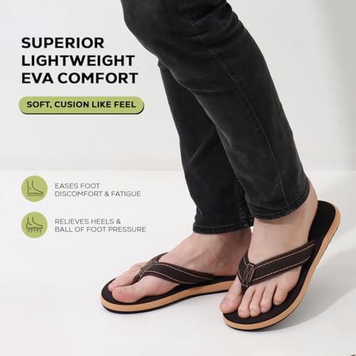 Image of NoStrain Men's Canvas Slippers, Flip Flops & Chappal - Angular Fit