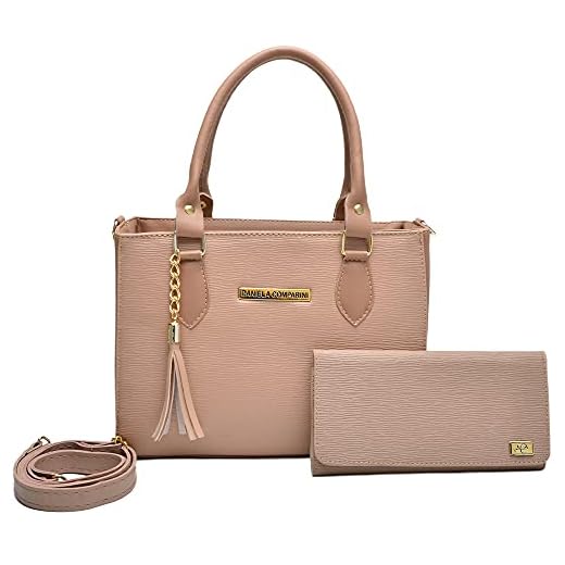 Bolsa Feminina Com Carteira Em Couro Ecologico (bege)