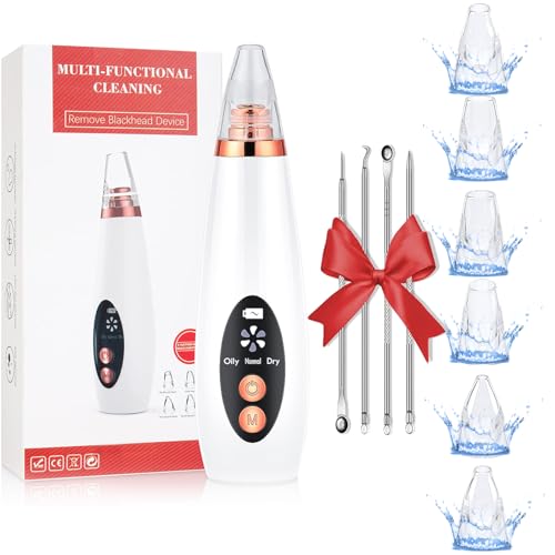 2025 Blackhead Remover Vacuum, Black Head Remover for Face, Blackhead Extractor with 3 Suction...