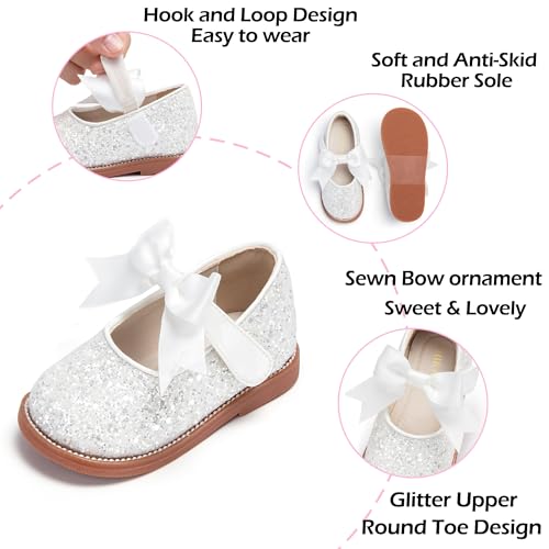 Image of PHIRAMIN Toddler Girl Mary Jane Dress Shoes-Little Girl School Uniform Shoes for Wedding Party