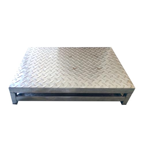 One Step Stool Platform, Stainless Steel Outdoor Steps, Step Platform, Porch Step, for Bed, Stair, Bathroom, Kitchen, Garden (25'' L X 16'' W X 3.5'' H)