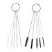 CIYODO 2pcs Carbon Deposit 5 Nylon Tube Brushes 5 Cleaning Kit Cleaning Tool for Choke Car Motorcycle
