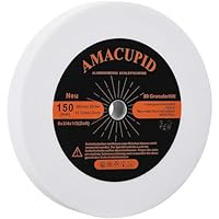 AmaCupid Schleifscheiben für Tisch Ständerschleif Maschinen.Weißes Aluminiumoxid Schleifmittel. Zum Schleifen von gehärtetem und kohlenstoffreichem Stahl. 150 mm Durchmesser.12,7 mm Bohrung.