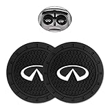 MYCASUO Car Interior Accessories for Infi?ti Cup Holder Insert Coaster - Silicone Anti Slip Cup Mat for in?niti QX50 Q50 Q70 Q70L Q60 QX30 QX60 QX80 (Set of 2, 2.75' Diameter)
