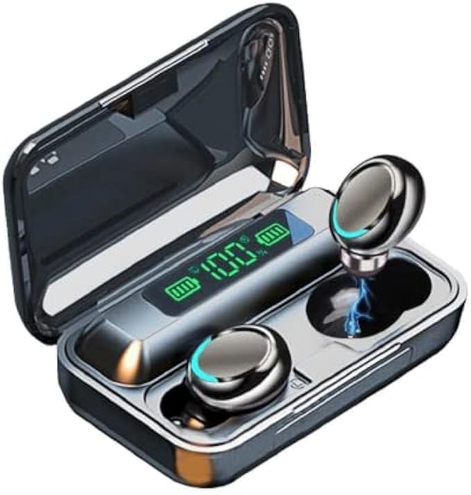 New Wireless Earbuds Bluetooth 5.0 Headset, IPX7 Waterproof, LED Battery Display auriculares,140 Hours Play time with Charging Box, 3D Stereo Audio Full Touch Screen Headset with Microphone