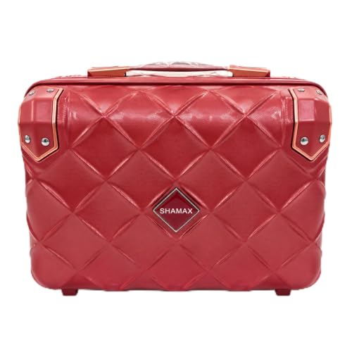 Image of Vanity Box Organiser Case (Waterproof) ABS (Travel-Friendly) Stylish Cosmetic Storage Box for Jewellery, Skincare & Beauty Storage Travel Cosmetic Case (28x16.5x30 cm) (762-Red)