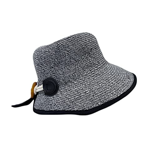 Primavera e verão viagem de gergelim irregular voltar slit balde chapéu das mulheres palha chapéu de