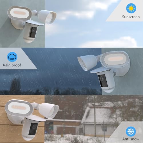 Carcasa Ring Floodlight Cam Wired Pro funda impermeable exterior blanca 5