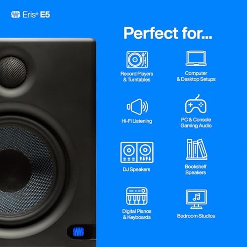 Image of PreSonus Eris E5 Pair 2-Way 5.25 inch Near Field Studio Monitors