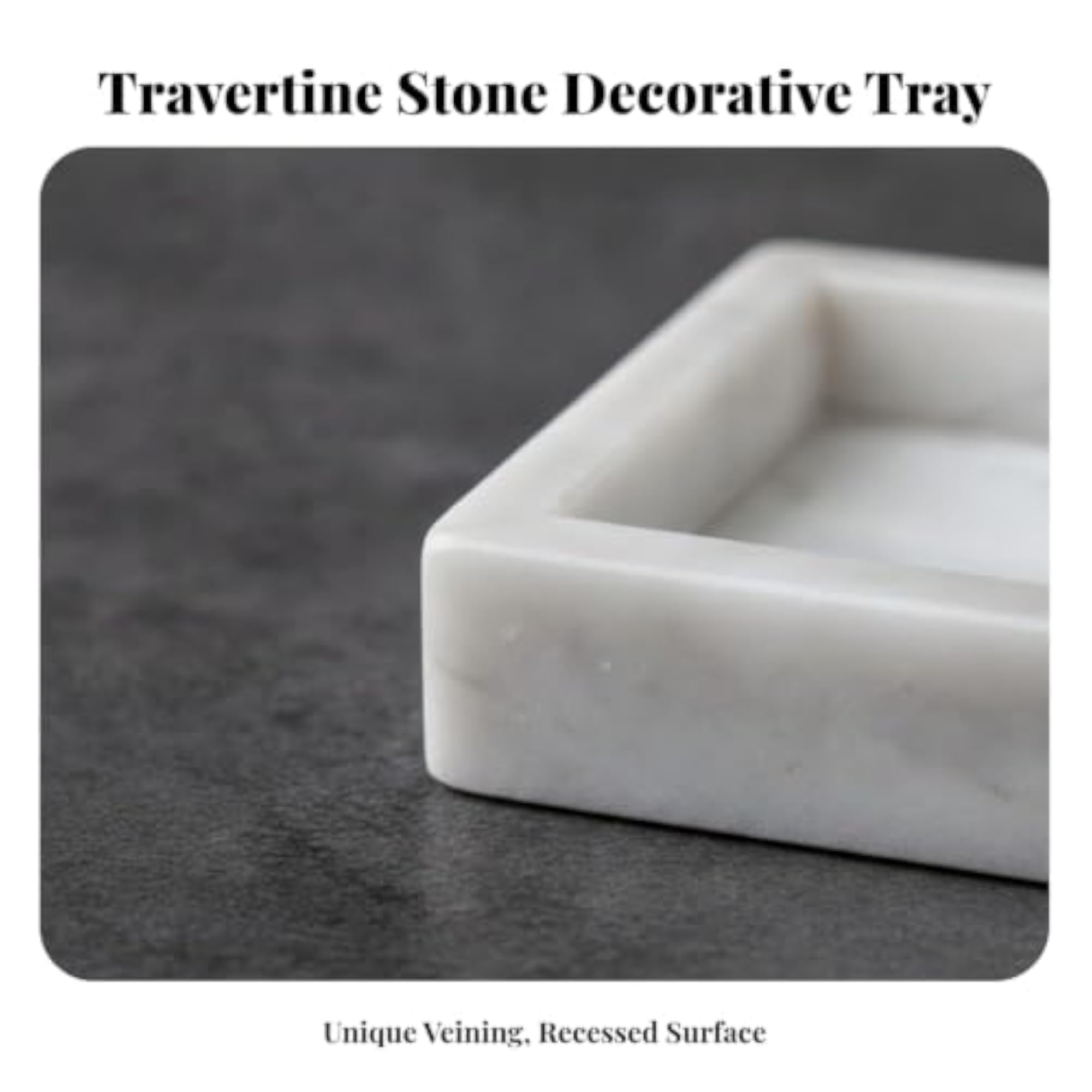 Versatile Marble Vanity Tray, Elegant Marble Design