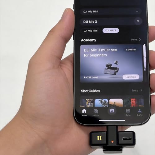 Adaptador de smartphone para DJI Mic 3 audio USB C Mac 5