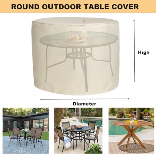 Housse de protection meuble 155x60cm bâche table ronde - 4