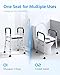 Sangohe Toilet Seat Risers for Seniors, Raised Toilet Seat with Handles, Seat Board Width Adjustable Toilet Seat Riser, 400lb Support, Elevated Toilet Seat, Fit Any Toilet, 602A
