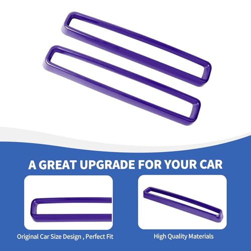 Image of RAZPOY Front Grille Inserts Grill Guard Compatible with 2015-2024 Dodge Challenger Exterior Accessories, Purple