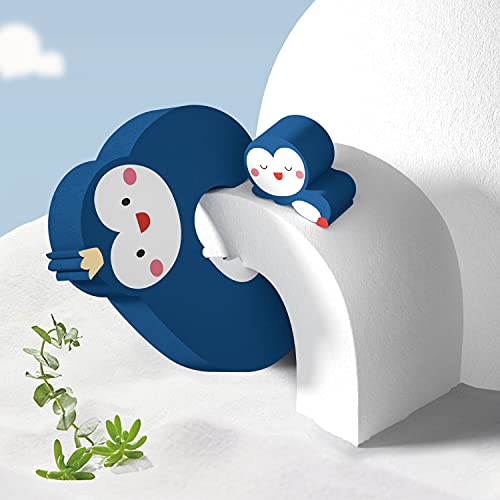 Cute Penguin Finger Pinch Guard-2pcs,Baby Proofing Doors Made Easy with Soft Yet Durable Foam Door Stopper. Prevents Finger Pinch Injuries, Slamming Doors, and Child or Pet from Getting Locked in Room