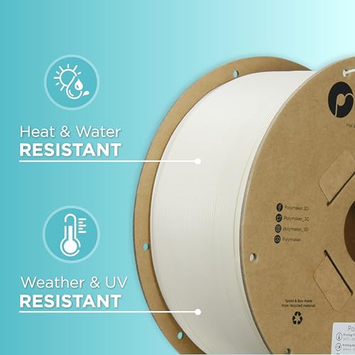 Image of Polymaker ASA Filament 1.75mm Natural, 3kg ASA 3D Printing Filament, Heat & Weather Resistant - ASA 3D Printer Filament Perfect for Printing Outdoor Functional Parts