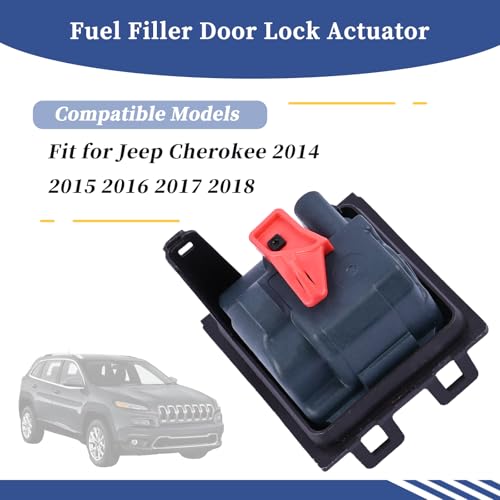 Image of Fuel Filler Door Lock Actuator 68140743AB Compatible with Jeep Cherokee 2014 2015 2016 2017 2018 Replacement 86104859AA 68140743AC