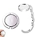 Produktbild 2 Stück Handtaschenhalter Faltbarer Handtaschenhaken für Tische Metall Taschenaufhänger für Tisch Schreibtisch Restaurant Bar und Büro, Silber