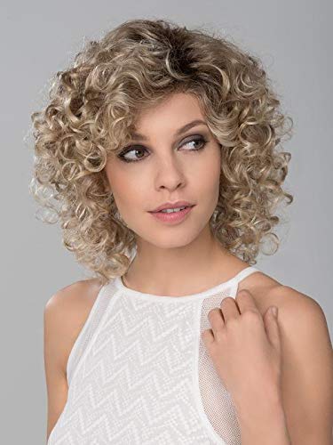 Jamila Plus Wig Color Hot Mocca Rooted - Ellen Wille Wigs 7" Mid Length Curly Volume Templae Lace Front Synthetic Natural Hairline Average Cap Bundle MaxWigs Hairloss Booklet