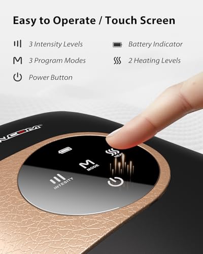 CINCOM Upgraded Hand Massager - Cordless & Portable Hand Massager with Heat & Compression for Arthritis and Carpal Tunnel Relief from Wrist to Palm and Finger (Black) — view 4