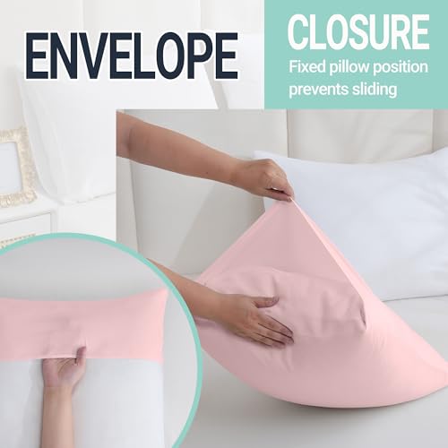 ZPECC Pillow Cases Queen Size Set of 12, 20x30 Envelope Closure Pillowcases, Soft Plain Brushed Microfiber Covers Hypoallergenic Breathable, Pink