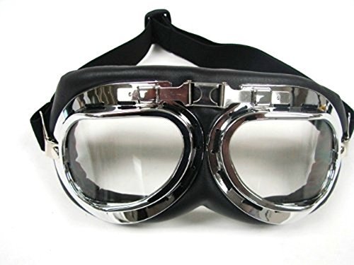 Oumers TMS WWII Raf Vintage Goggles, Aviator Pilot Style Motorcycle Cruiser Scooter Goggle, Bike Racer Touring Half Helmet Goggles, Cool MTB Bicycle Summer Winter Snowboard Windproof glasses colorful