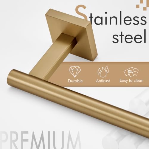 Image of KOKOSIRI Bathroom Towel Bar Hand Towel Holders Wall Mount Toilet Kitchen Cabinet Paper Holder Stainless Steel Bath Hardware Champagne Bronze, B3008CPG