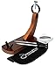 Jamonprive Support à Jambon avec Base Antidérapante + Couteau & Fusil à Aiguiser + Couvre Jambon + Torchon + Pinces - Kit de Tranchage Professionnel pour Jambon Serrano, Ibérique et Prosciutto