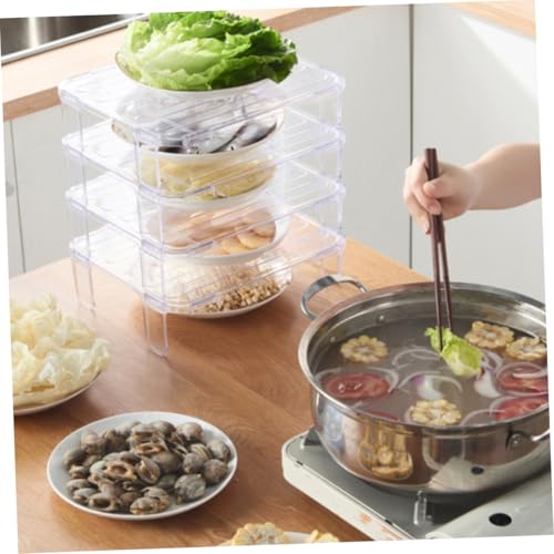 Étagère de rangement transparente en AS pour réfrigérateur encombré et table désordonnée - 7