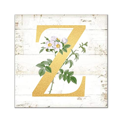 Lettres en bois doré Z : monogramme mural aux finitions prestigieuses